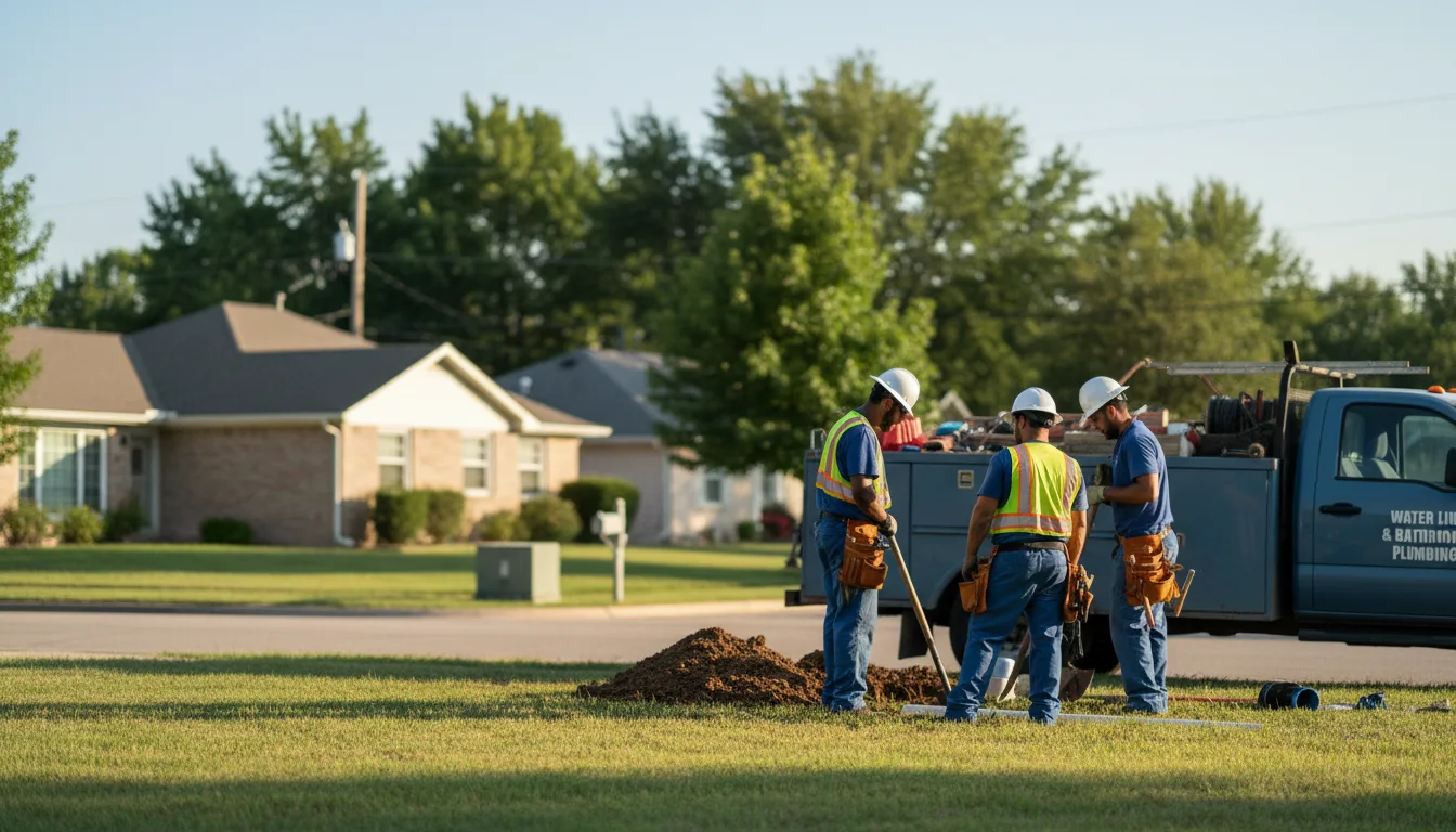 Residential water line and bathroom plumbing service in Breezewood, PA